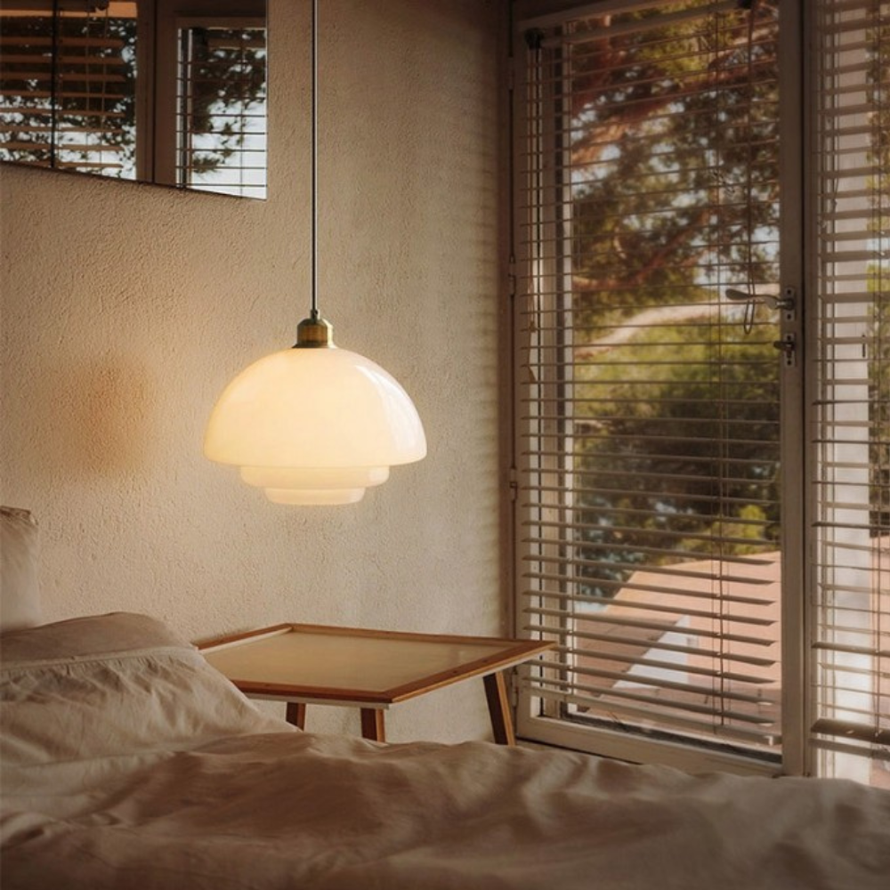 De Parel van Art Deco Glas Hanglamp