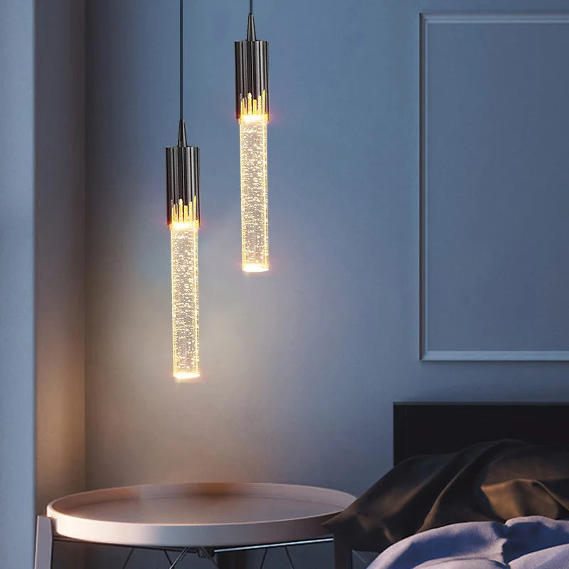 Cylindrische hanglamp van glas - Lustreau
