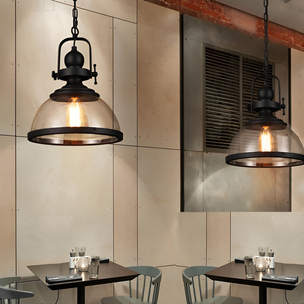 Schaalvormige Glas Pendelleuchte | Industrieel Retro Design