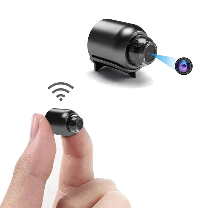 Brehn | Ultrakleine WiFi-IP-camera | 1080p Full-HD | 120° Groothoeklens | Infrarood Nachtzicht & Bewegingssensor | 2-Wege Audio | Wereldwijde Toegang op Afstand