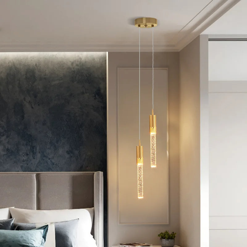 Cylindrische hanglamp van glas - Lustreau