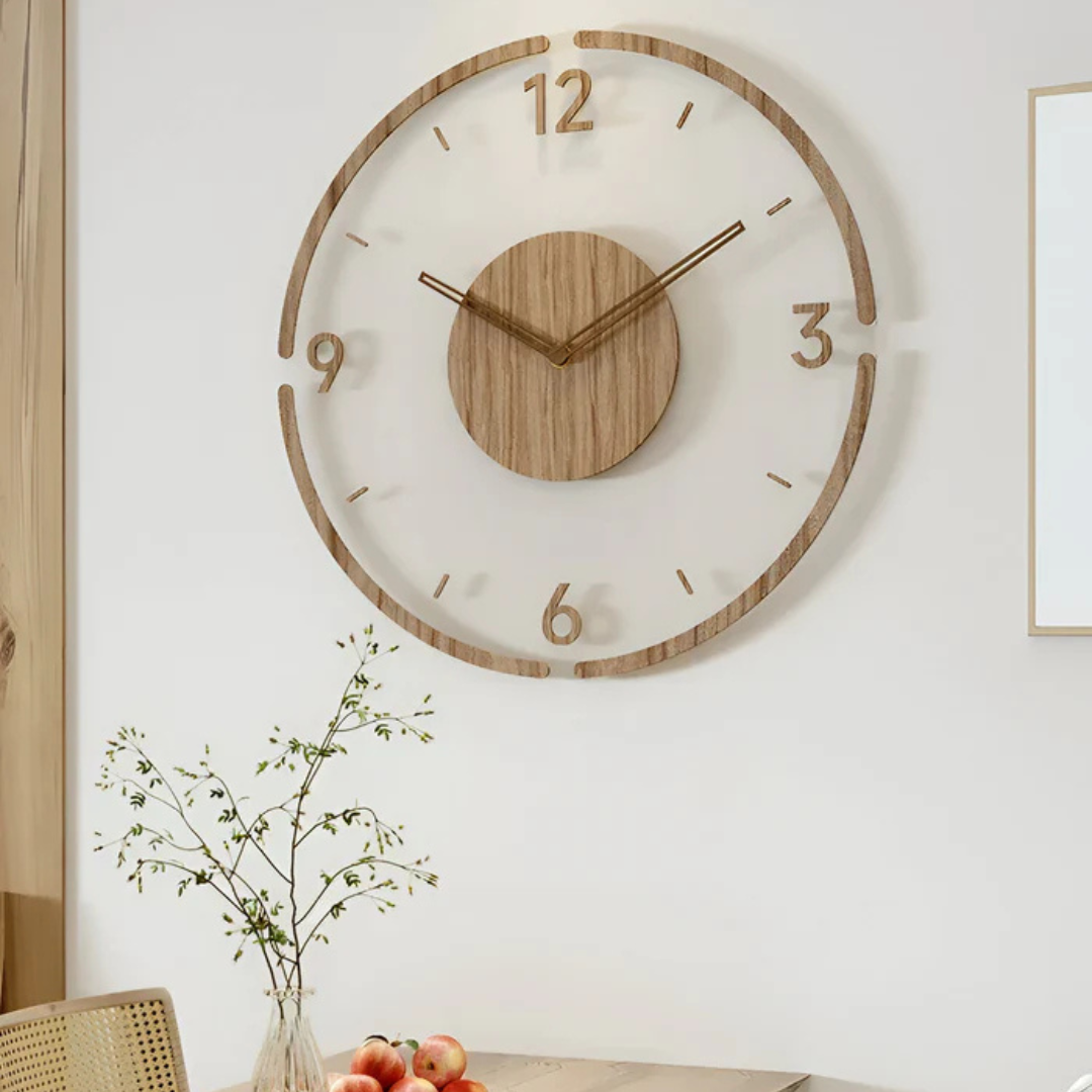 Nock Silent Design-Wandklok | Acryl & Hout