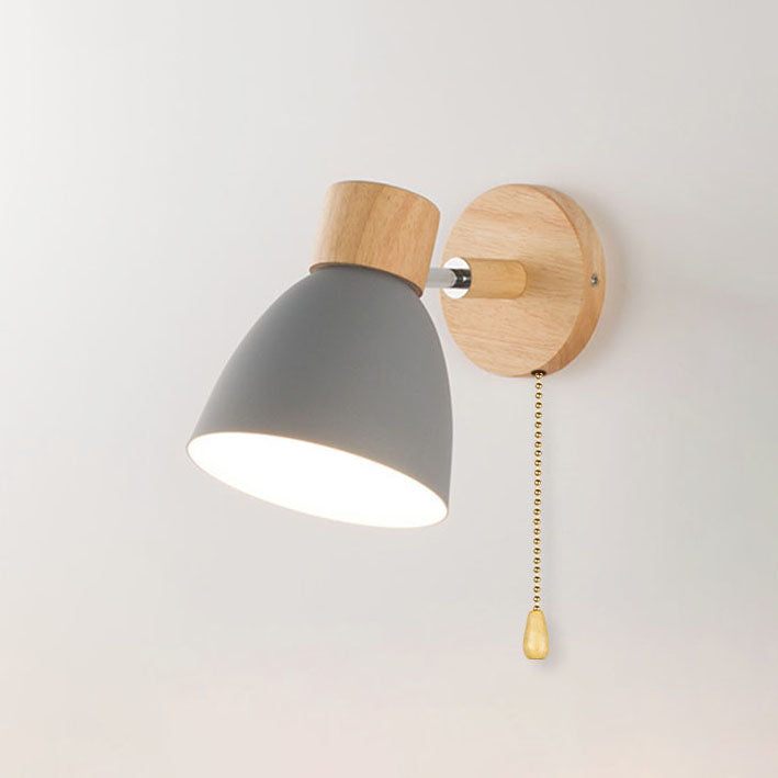Moderne Minimalistische Houten Kegel LED Wandlamp | 1-Licht
