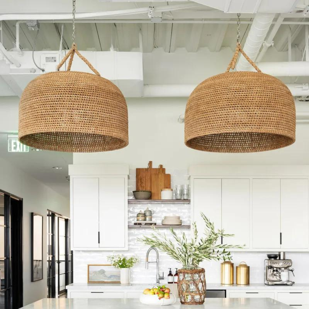 Natuurlijke Schaduw Rattan Japandi Hanglamp