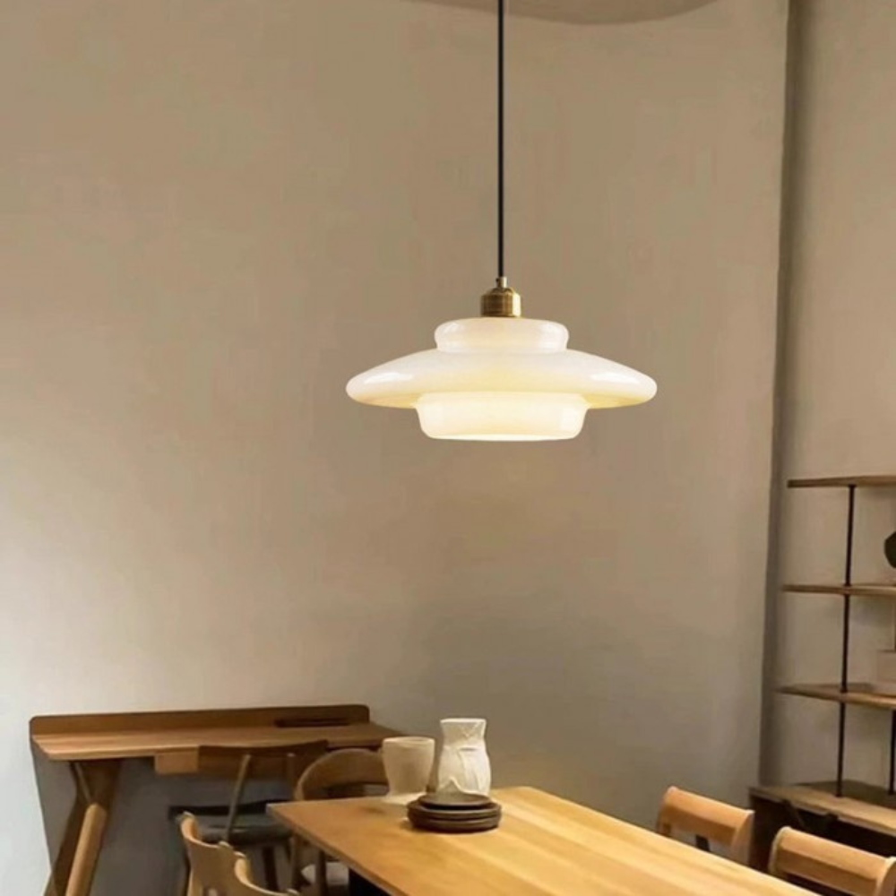 De Parel van Art Deco Glas Hanglamp