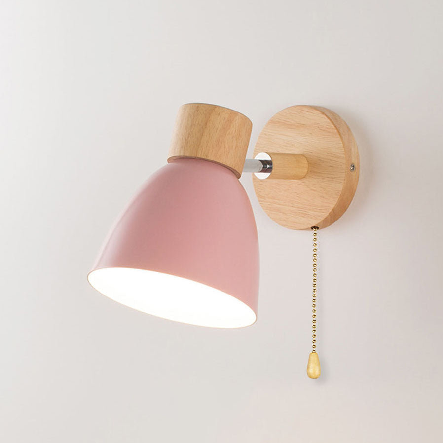 Moderne Minimalistische Houten Kegel LED Wandlamp | 1-Licht