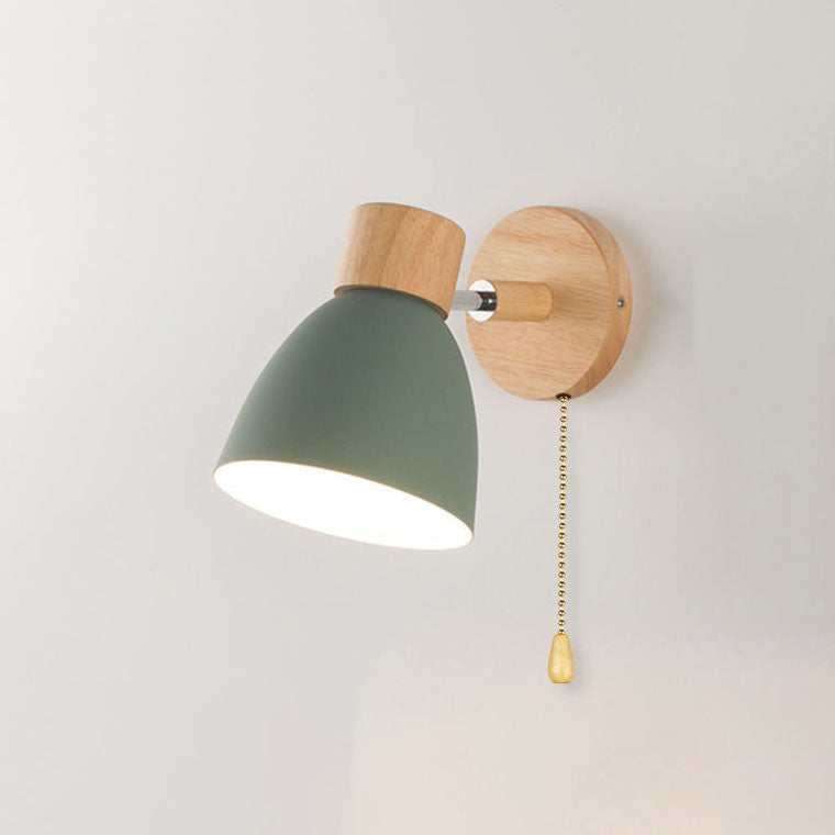 Moderne Minimalistische Houten Kegel LED Wandlamp | 1-Licht