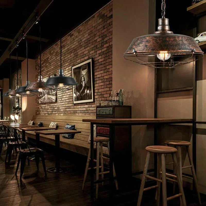Epoch Rustieke Zwarte Industriële Hanglamp Schaduw
