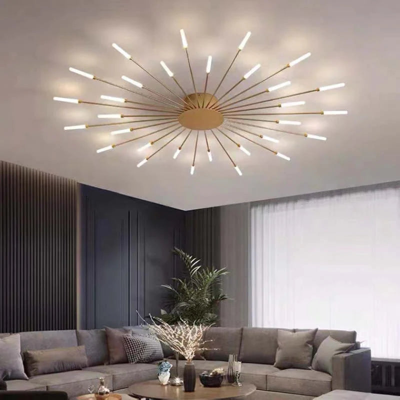 Arisha Industriële LED Plafondlamp Zwart/Goud Woonkamer Metaal
