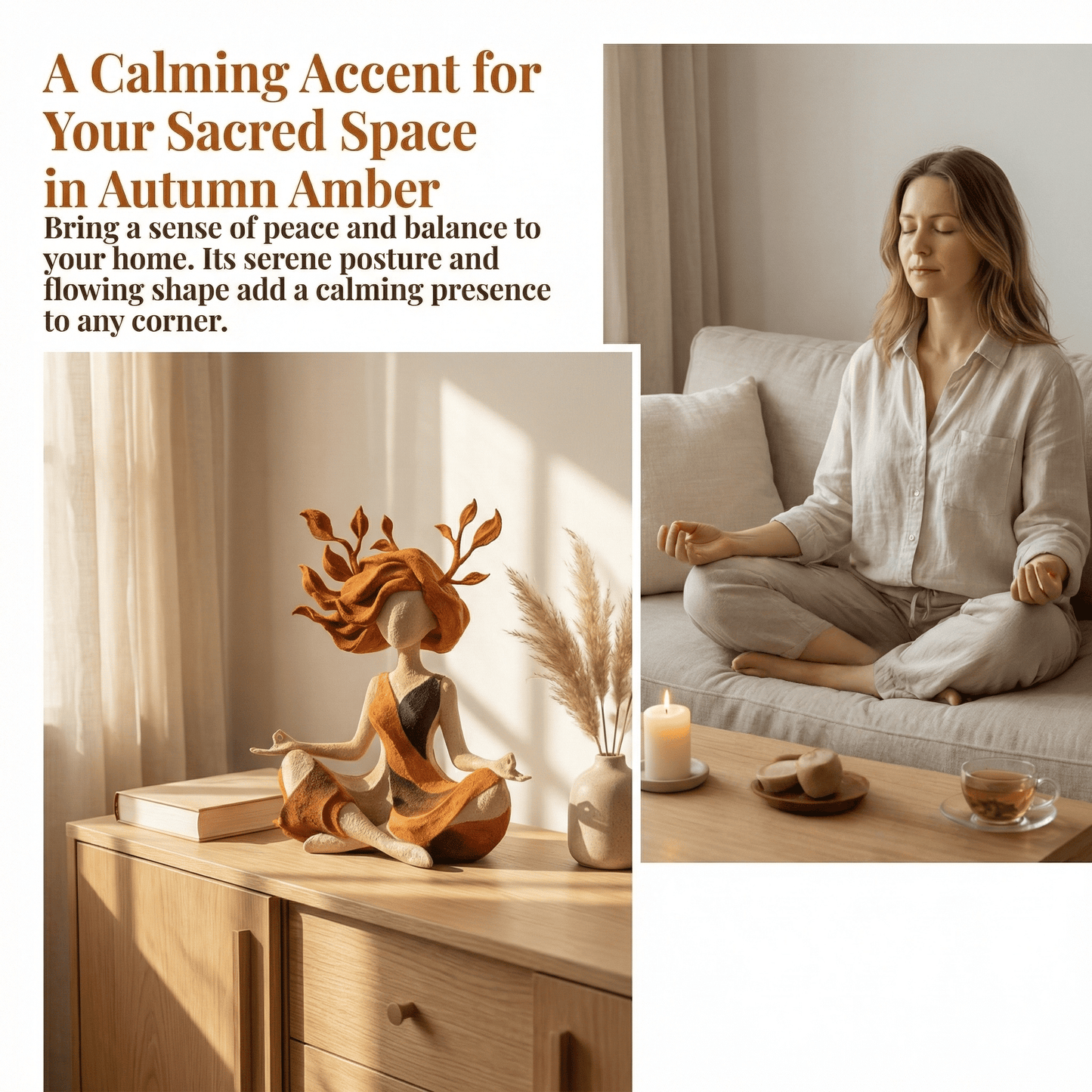 SerenityLeaf™ | Decoratieve Yoga-Figuur