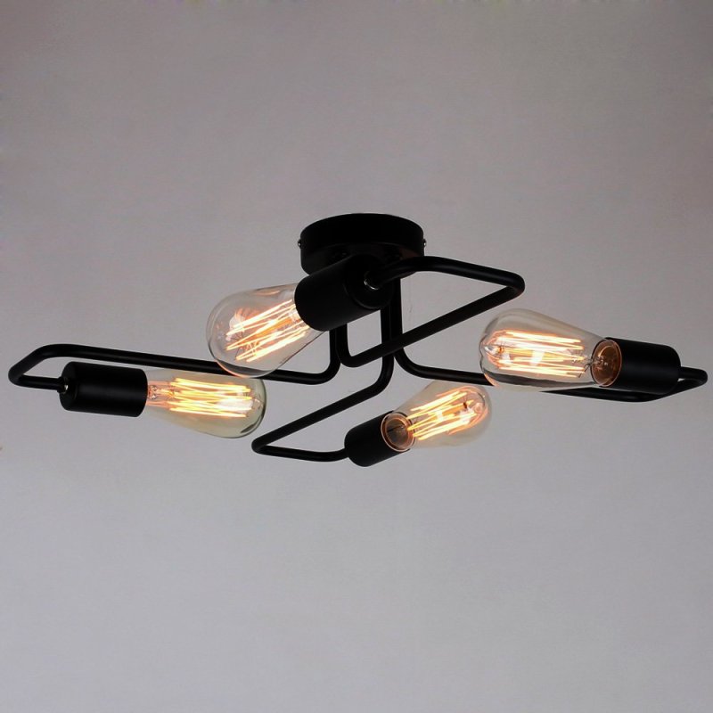 Arisha Vintage Moderne Minimalistische Industriële Zwarte Plafondlamp