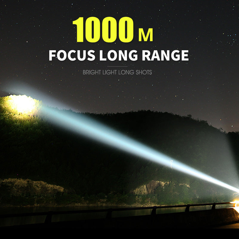 MS18 High-Performance LED Zaklamp | 100.000 Lumen | 18x Cree XHP70 2.0 LEDs | 2,3 km Bereik | IP56 Waterdicht | OLED-Statusdisplay | Inclusief Accupack