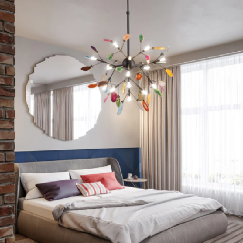 Aria Agaat Creatieve Kleurrijke Kroonluchter Slaapkamer/Woonkamer