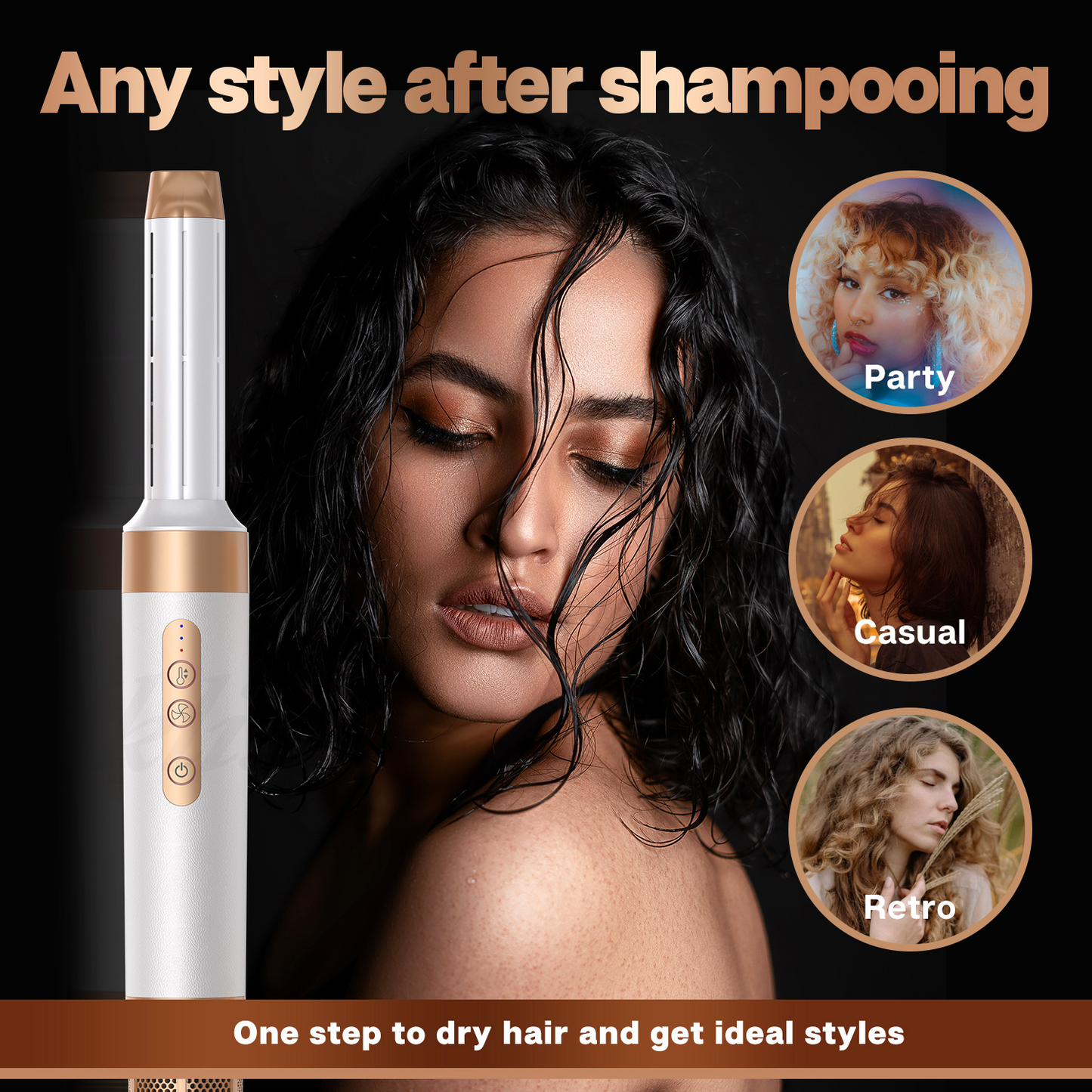 7-in-1 Airwrap Haarstyler | Krullen, steilen & volume | Warme/koude lucht