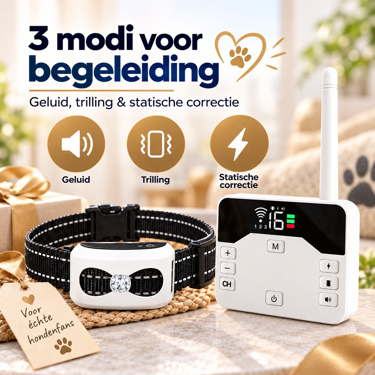 2-in-1 Draadloze Hondenomheining & Trainingshalsband – Cadeau voor Hondenliefhebber