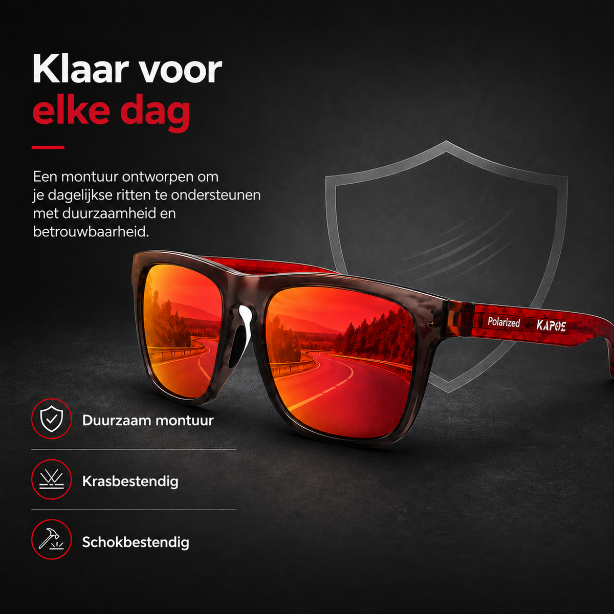 Polariserende zonnebril tegen blauw licht UV400 MetroGuard