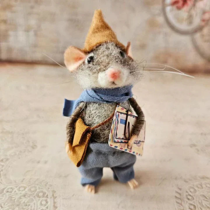 WhiskerWool™ – Handgemaakte, naaldvilt muis