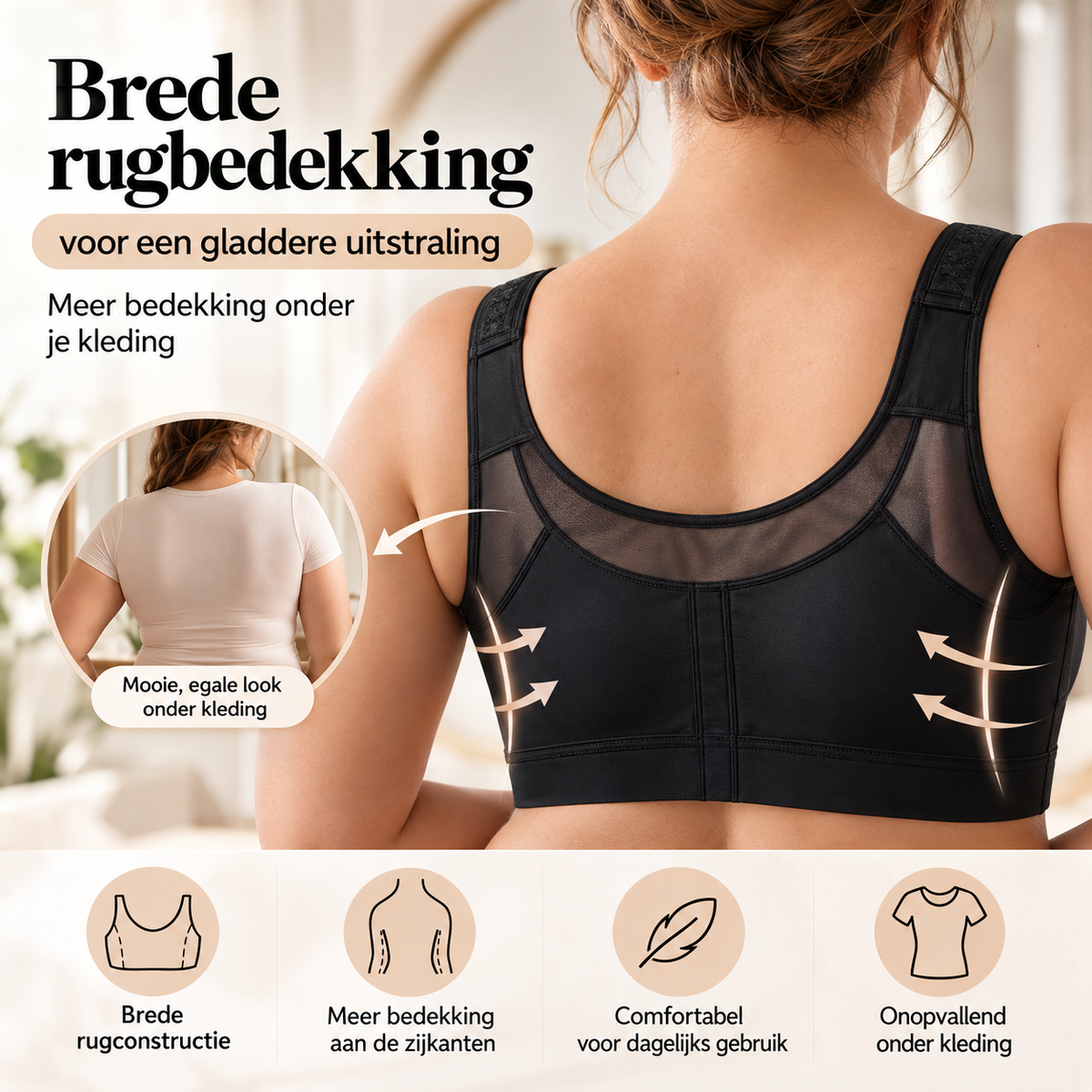 LuxAlign | Corrigerende BH met Brede Rug- en Zijpanelen