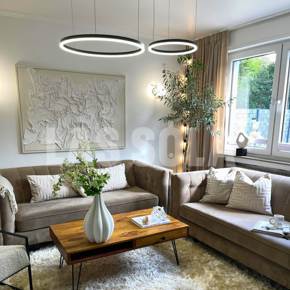 Remi Hanglamp Moderne Zwart/Goud/Koffie Salon