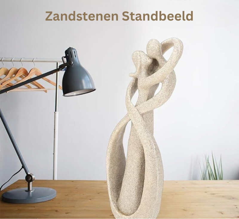 Eeuwige Omhelzing | Abstract Beeldje | Tijdloze Liefde | Uniek Cadeau