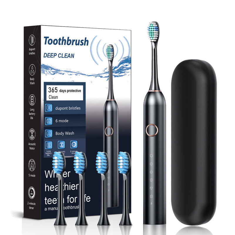 Sonic Elektrische Tandenborstel | 6 Modus & IPX7 Waterdicht | Wit, Zwart, Roze