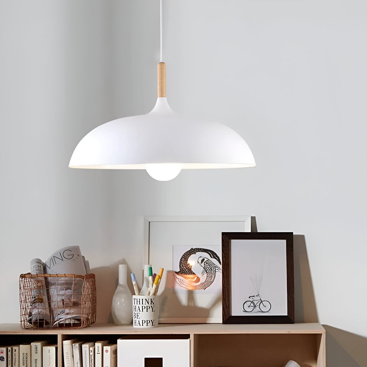Noordse Stijl Houten IJzeren Kunst Hanglamp