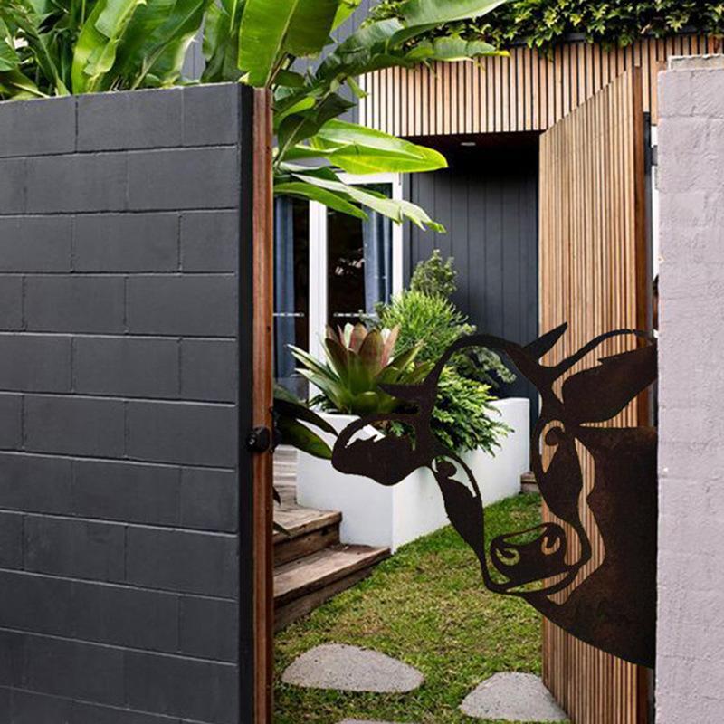 Buiten Tuin Boerderij Spionerende Geit Metaal Kunstwerk Binnen Decoratie