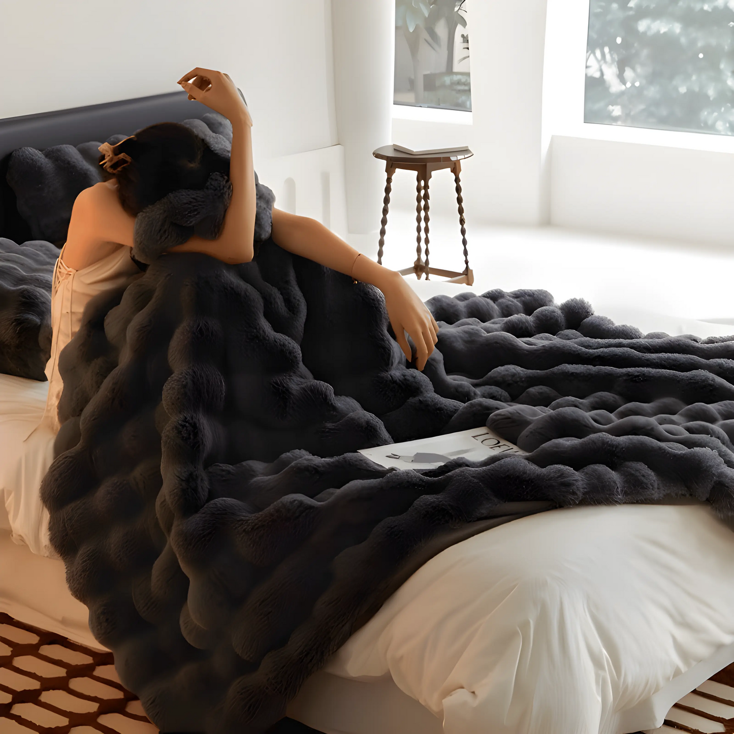 Pluche Winterdeken | Zachte deken van imitatiebont voor ultiem wintercomfort.