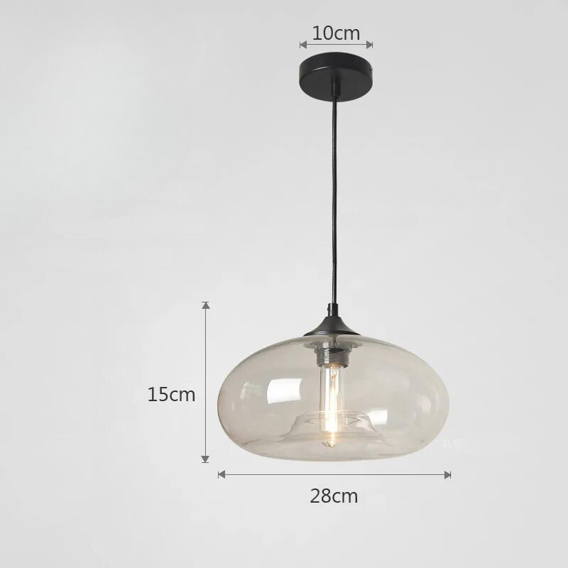 Tristara - Vintage Hanglamp van Gekleurd Glas