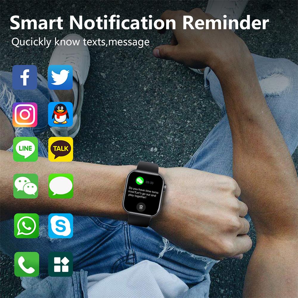 Skanto | Bloedglucose Bloeddruk Bloedzuurstof Slaapmonitor Waterdichte Smartwatch