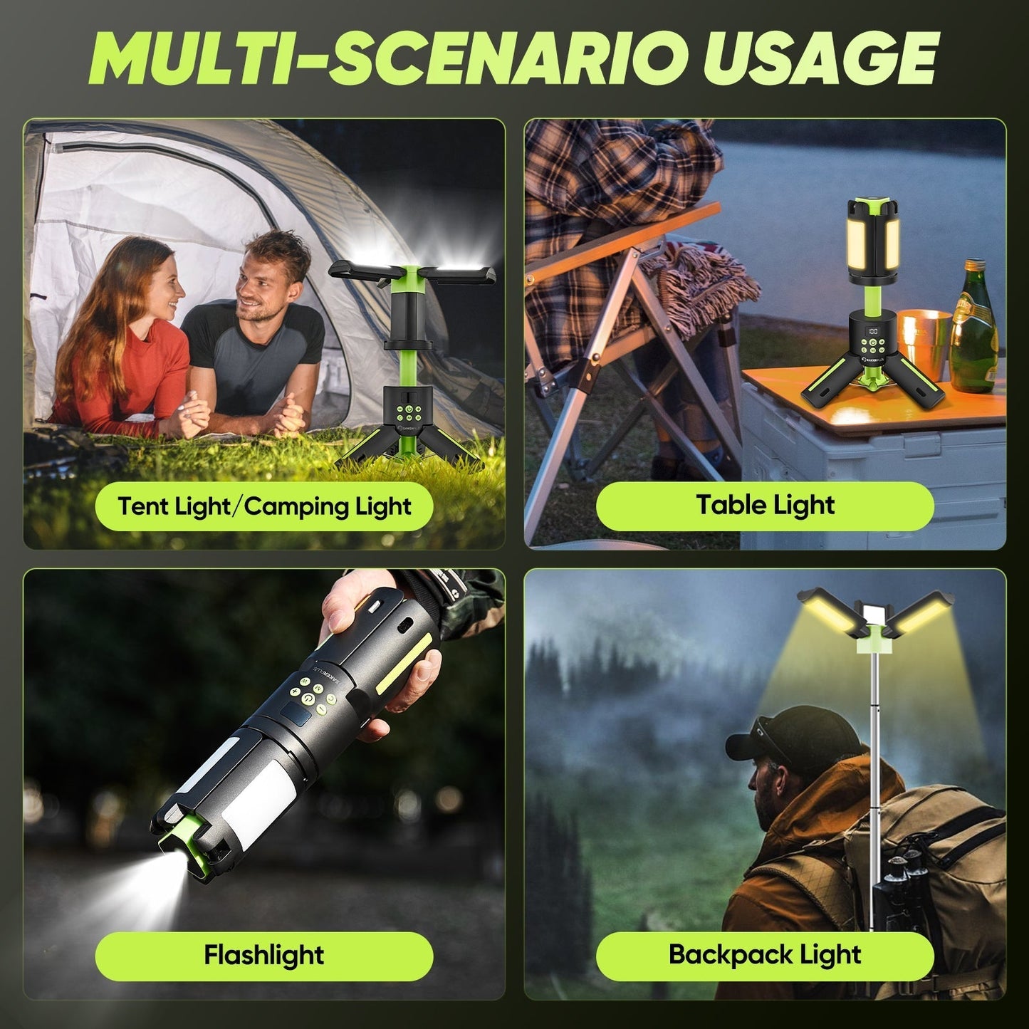 Brehn | SakerPlus Telescoop Campinglampen met Standaard