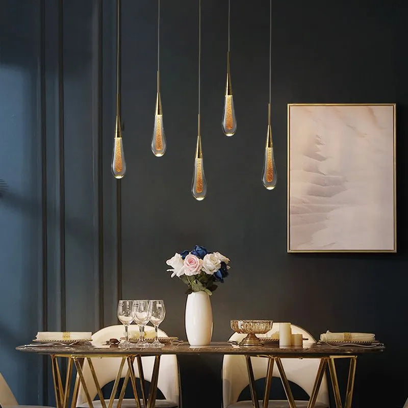 Druppelvormige Gouden Hanglamp