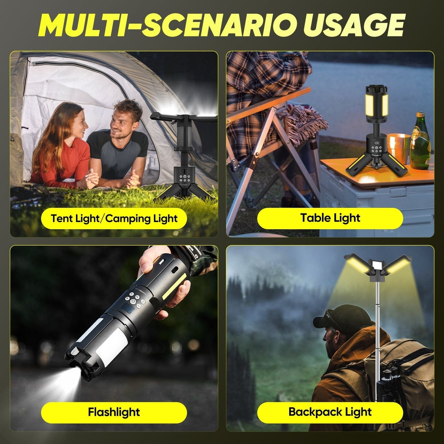 Brehn | SakerPlus Telescoop Campinglampen met Standaard