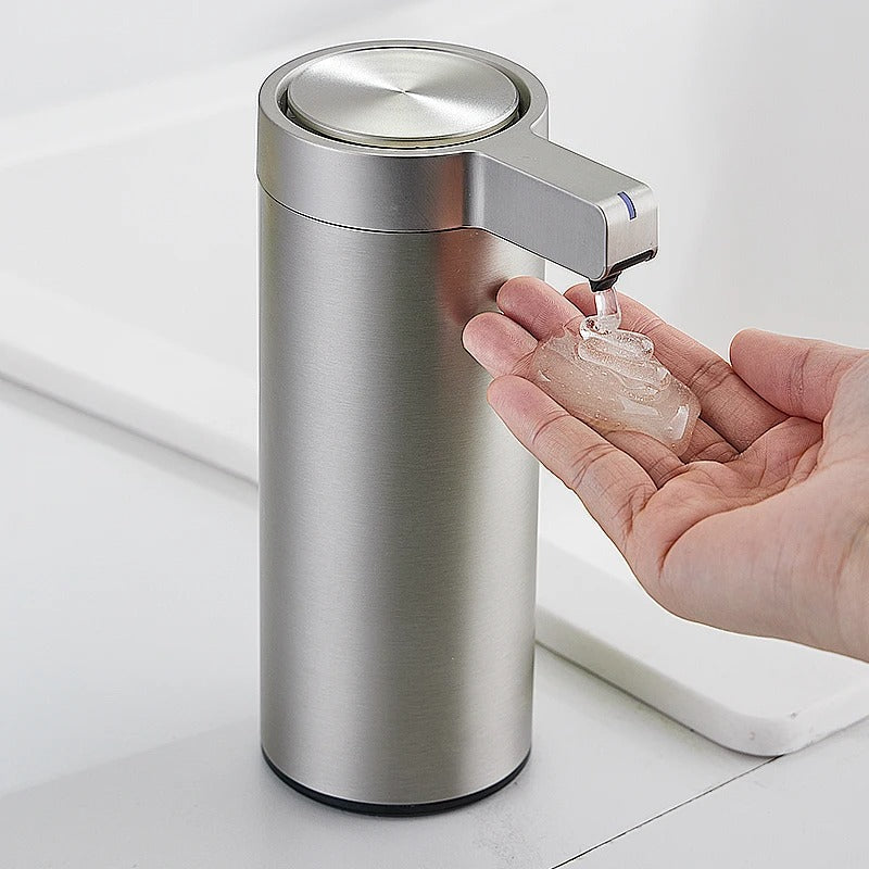 LuminaSteel Roestvrijstalen Contactloze Zeepdispenser In Moderne Badkamers