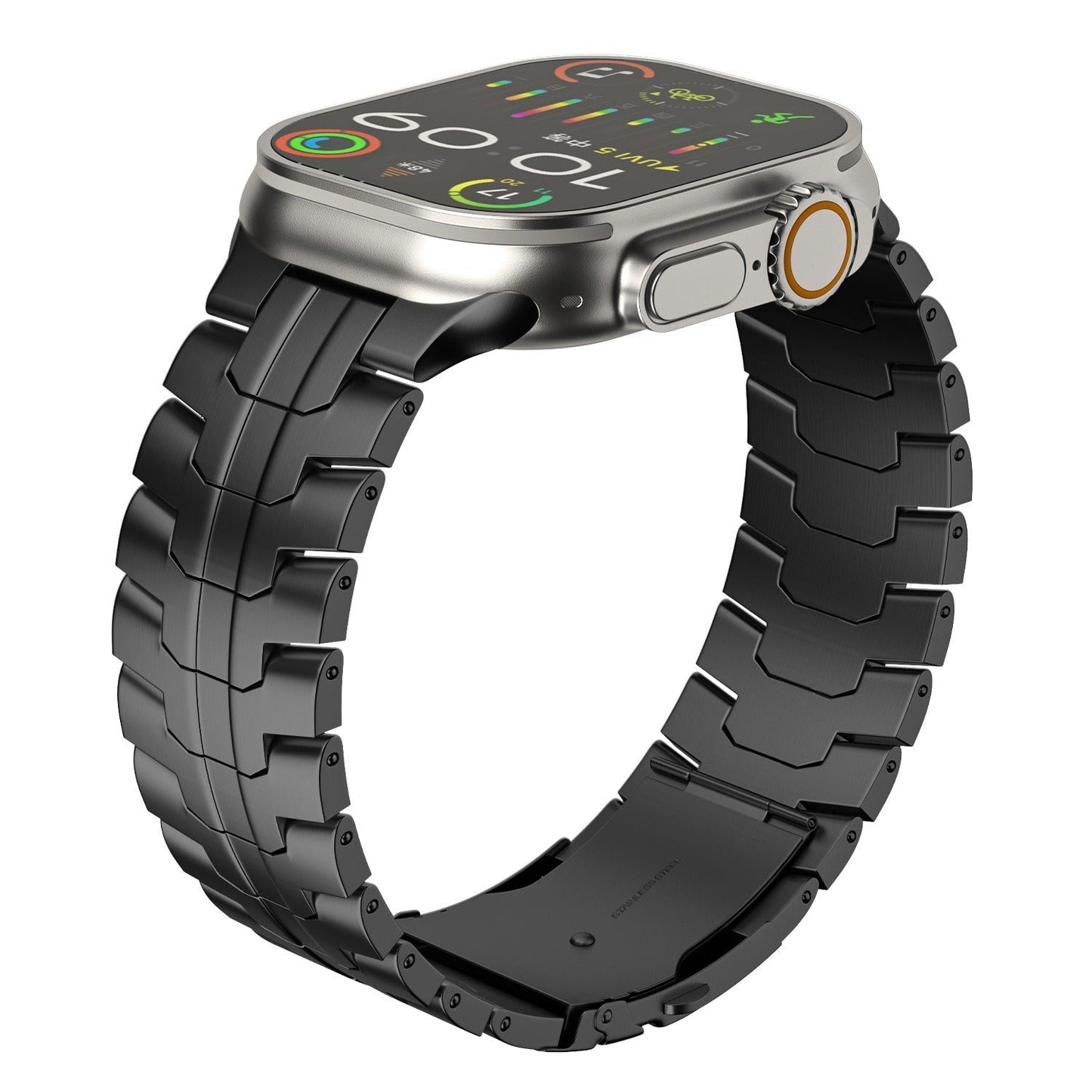 Veralis Titanium Apple Watch Band Met Hypoallergene Sluiting