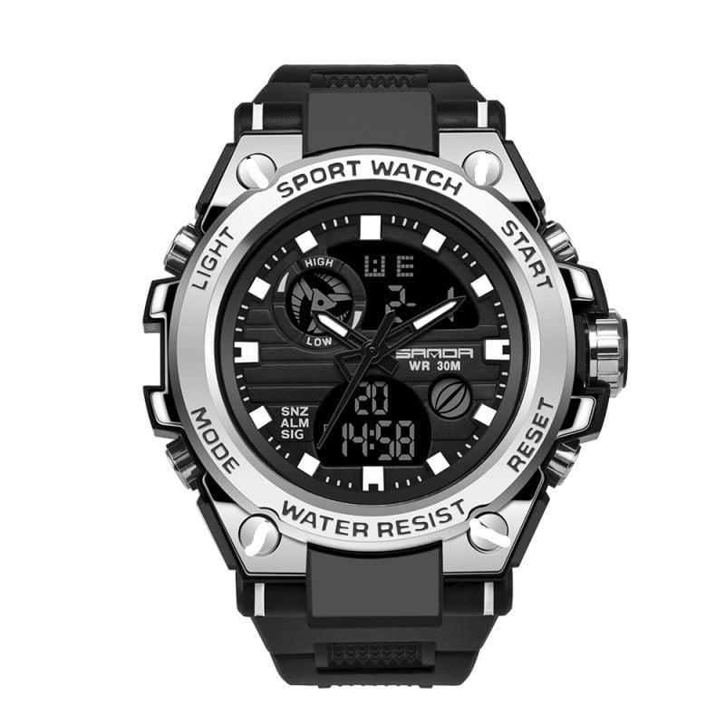 Sportieve Dual-Display Mode Multifunctionele waterdichte verlichte herenarmbandhorloge