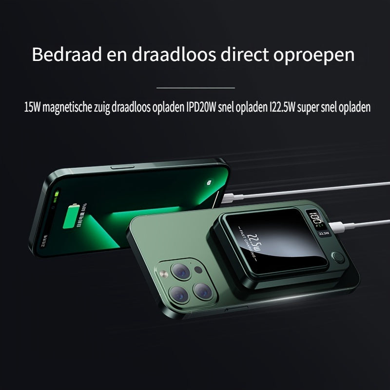 Magnetische Powerbank – Ultra Slim met Super Snelle Draadloze Oplading
