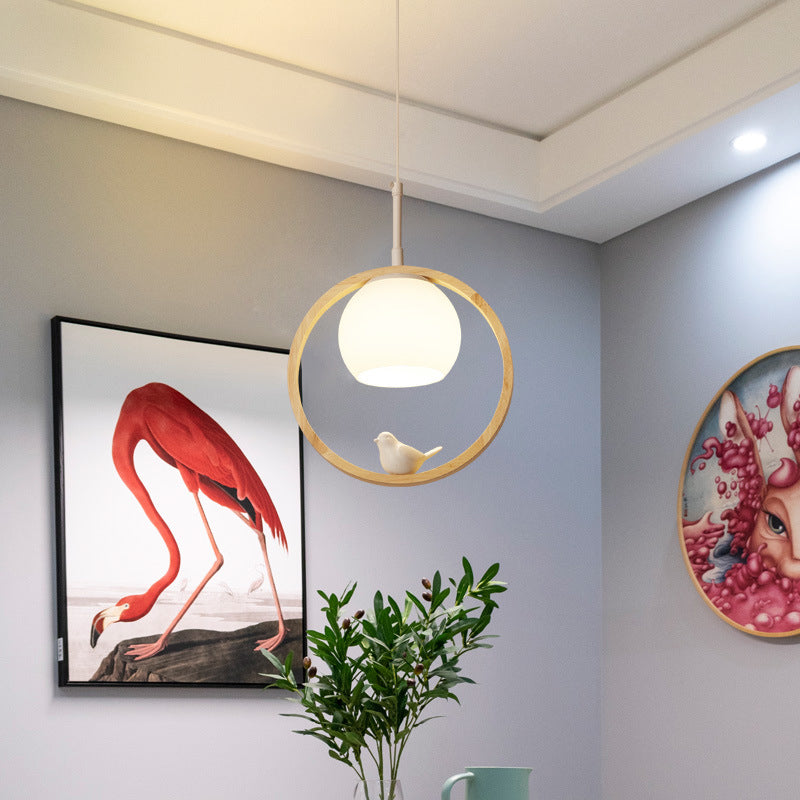 Alixor Hanglamp Rond Noordisch. Hout/Metaal. Hout. Slaapkamer