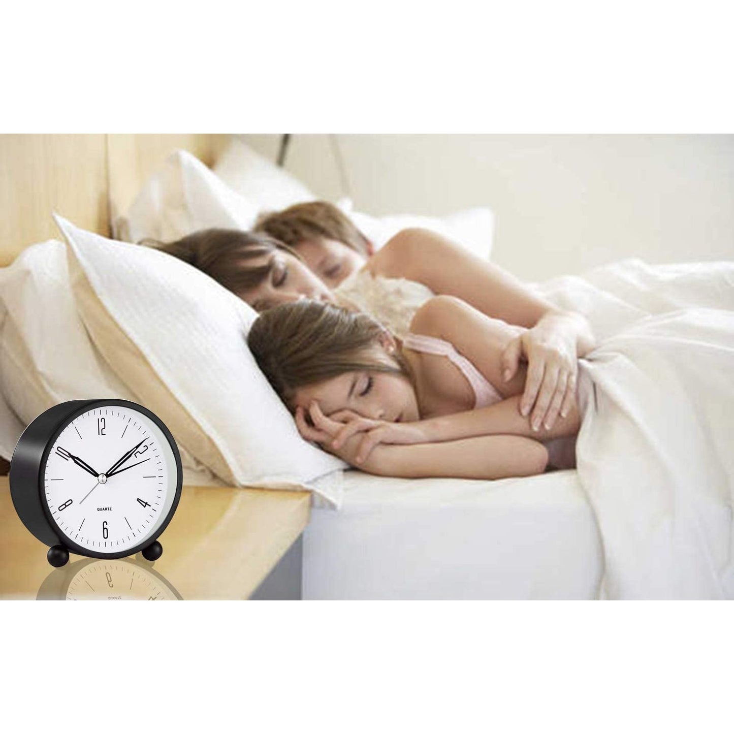 SilentWake - Elegante wekker met stille mechanismen en nachtlicht