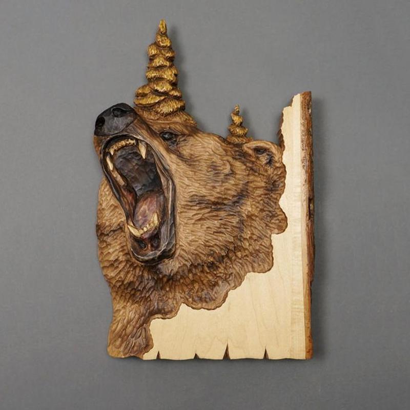 Dieren Houtsnijwerk Wanddecoratie