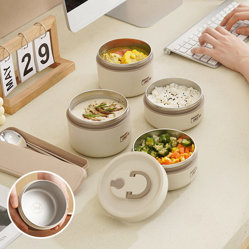 Lunchbox met meerdere lagen met tas - hermetisch, roestvrij staal, houdt voedsel urenlang warm of koud, ideaal voor school, werk en reizen