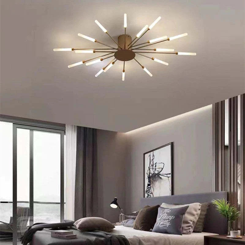 Arisha Industriële LED Plafondlamp Zwart/Goud Woonkamer Metaal