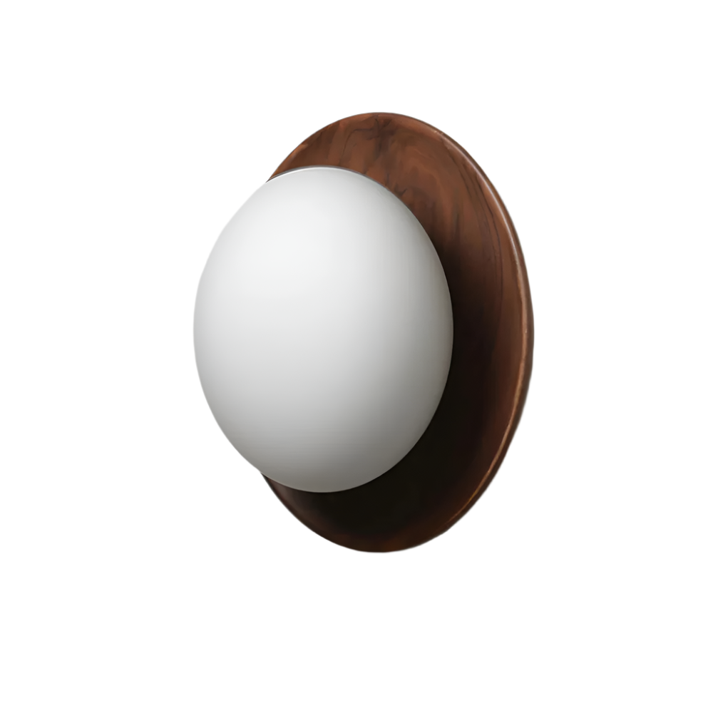 Noordse Minimalistische Natuurlijke Houten LED Wandlamp
