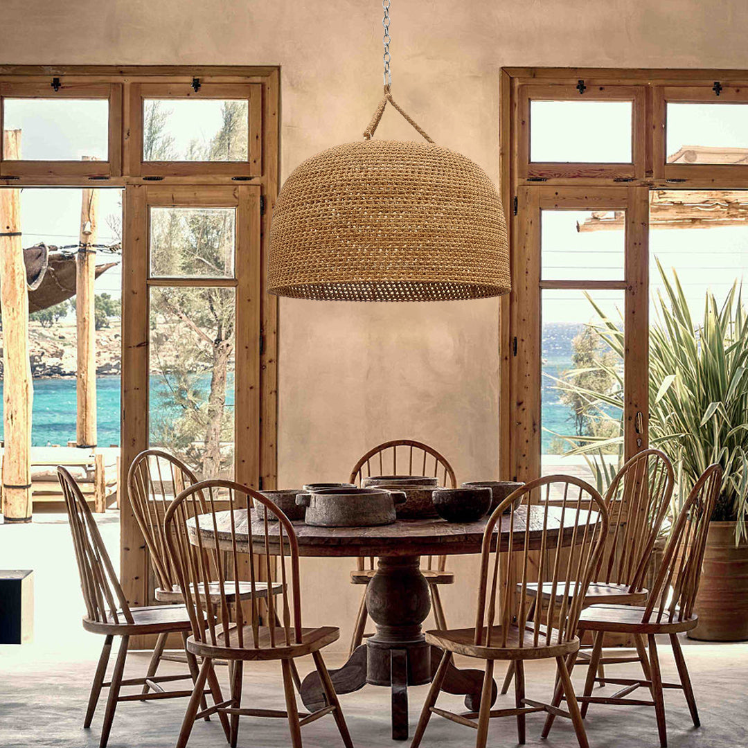 Natuurlijke Schaduw Rattan Japandi Hanglamp