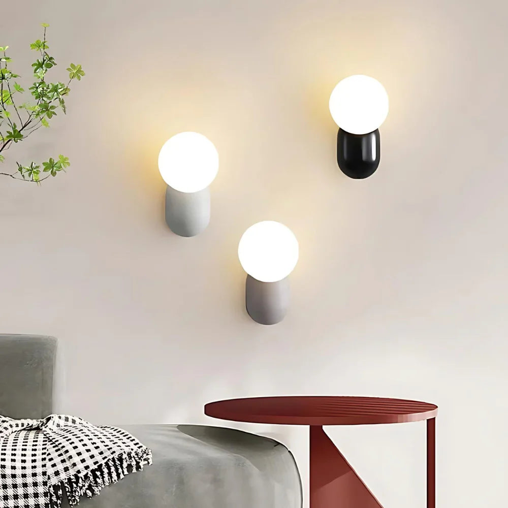 Luma Nordic Glass Orb Wandlamp