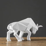Moderne Geometrische Stier Beeld voor Woonkamer, Bureau en Interieurdecoratie