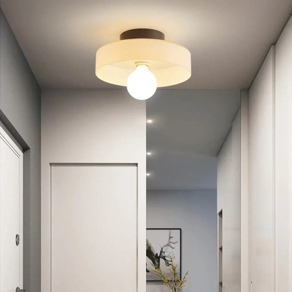 Nordic Glass Olive Disc Wand- & Plafondlamp LED 1-lamp