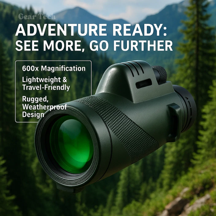 Compacte 600x ultrazoom-monoculair | HD-lens, lichtgewicht en ideaal voor wandelen, vogels spotten en sportevenementen