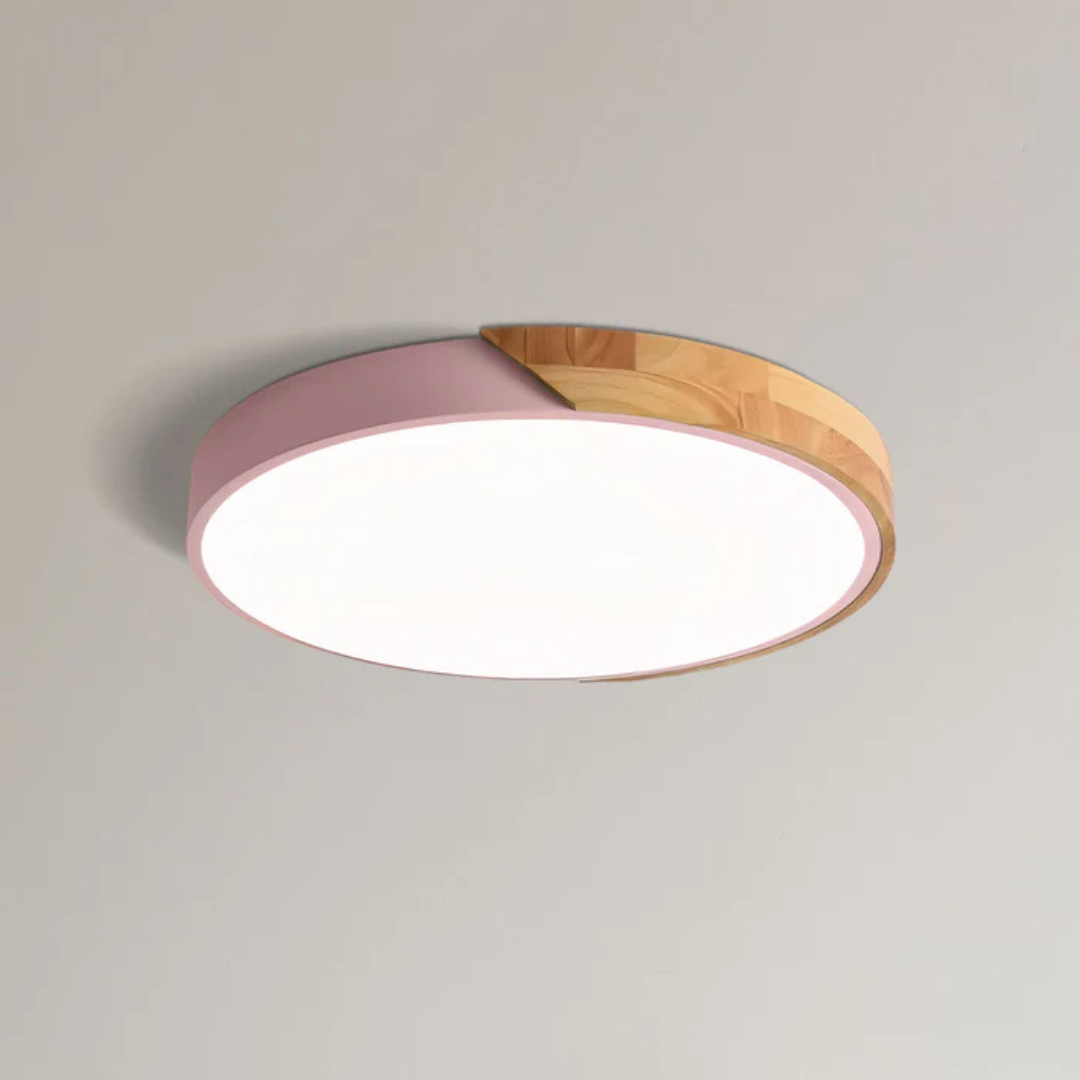 Delos Skandi Houten Plafondlamp | Natuurlijk LED-Designlicht