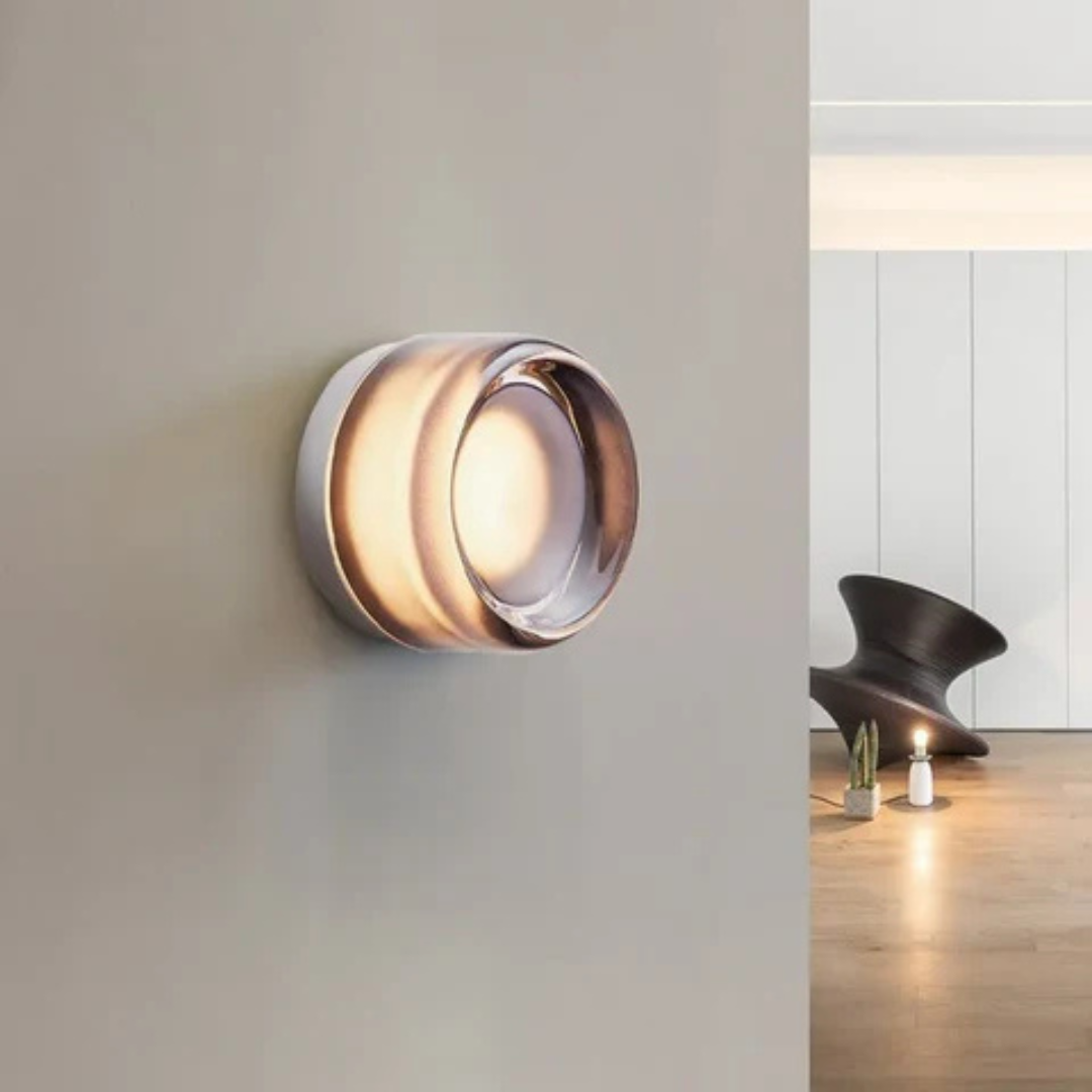 Moderne Glazen Ronde Wandlamp LED 1-Licht